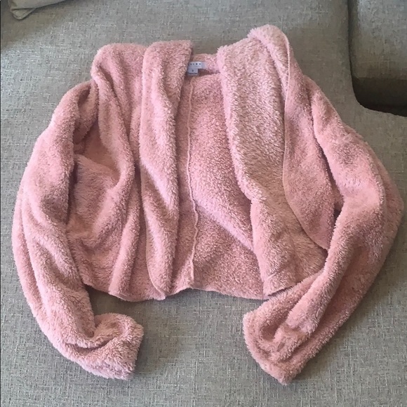 Pink Furry Cropped Jacket - Picture 2 of 5